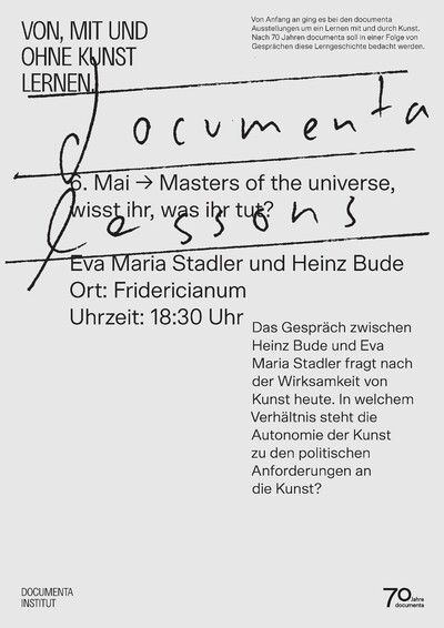 graues Plakat, auf dem die wichtigsten Informationen zur Veranstaltung in schwarzer Schrift geschrieben sind