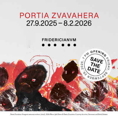 Das Werk: Vanegumi ramazana vachawa (detail), 2024 – Portia Zvavahera mit dem Text: "Portia Zvavahera, 27.9.2025 - 8.2.2026, Save the date: Opening, Friday, September 26, 2025, 7 pm"