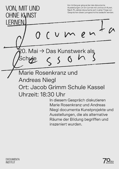 graues Plakat, auf dem die wichtigsten Informationen zur Veranstaltung in schwarzer Schrift geschrieben sind