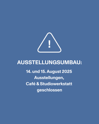 Grafik mit Text zum Ausstellungsumbau