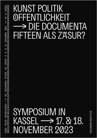 Schwarzes Poster mit weißem Text zur Veranstaltung