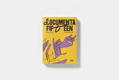 The picture shows the cover of the documenta fifteen handbook in German